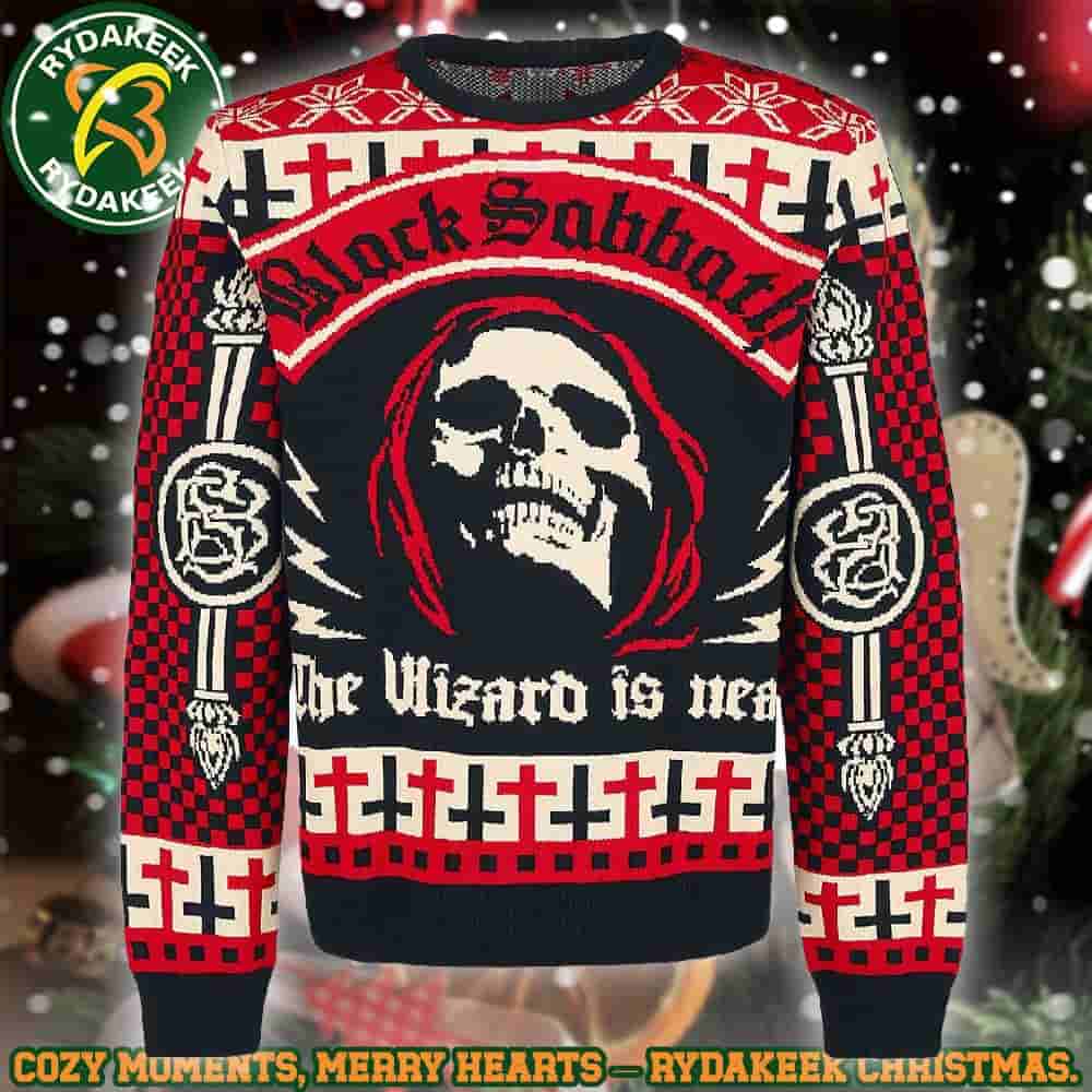 Black Sabbath The Wizard Is Near Ugly Sweater Christmas 2025 Gift For Men And Women Black Sabbath The Wizard Is Near Ugly Sweater Christmas 2025 Gift For Men And Women