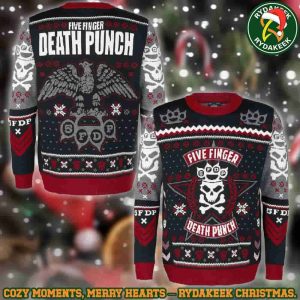 Five Finger Death Punch Eagle & Skull Christmas Gifts Xmas For Family And Friends Ugly Sweater