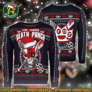 Five Finger Death Punch Santa Sniper Skull Christmas Gifts Xmas For Family And Friends Ugly Sweater
