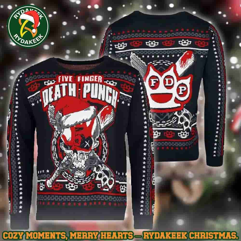Five Finger Death Punch Santa Sniper Skull Christmas Gifts Xmas For Family And Friends Ugly Sweater Five Finger Death Punch Santa Sniper Skull Christmas Gifts Xmas For Family And Friends Ugly Sweater
