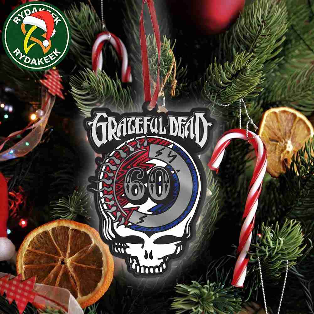 Grateful Dead 60th Anniversary 2025 Tree Decoration Christmas Ornament Grateful Dead 60th Anniversary 2025 Tree Decoration Christmas Ornament