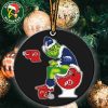 Grinch Christmas X Byu Cougars Sitting On Toilet Utah Utes Christmas Tree Decorations Ornament Funny College Football NCAA