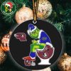 Grinch Christmas X Georgia Bulldogs Sitting On Toilet Florida Gators Christmas Tree Decorations Ornament Funny College Football NCAA