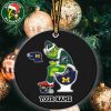 Grinch Christmas X Michigan State Spartans Sitting On Toilet Michigan Wolverines Christmas Tree Decorations Ornament Funny College Football NCAA