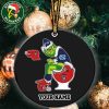 Grinch Christmas X Ohio State Buckeyes Sitting On Toilet Michigan Wolverines Christmas Tree Decorations Ornament Funny College Football NCAA