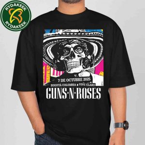 Guns N’ Roses 2025 Bogota Concert T-Shirt Official Vive Claro Tour Poster Design Guns N’ Roses 2025 Bogota Concert T-Shirt Official Vive Claro Tour Poster Design