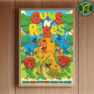 Guns N Roses Curitiba Brazil 2025 Official Merch Live At Pedreira Paulo Leminski On October 28th Capybara’s Jungle Rock Art Work Home Decor Poster Canvas