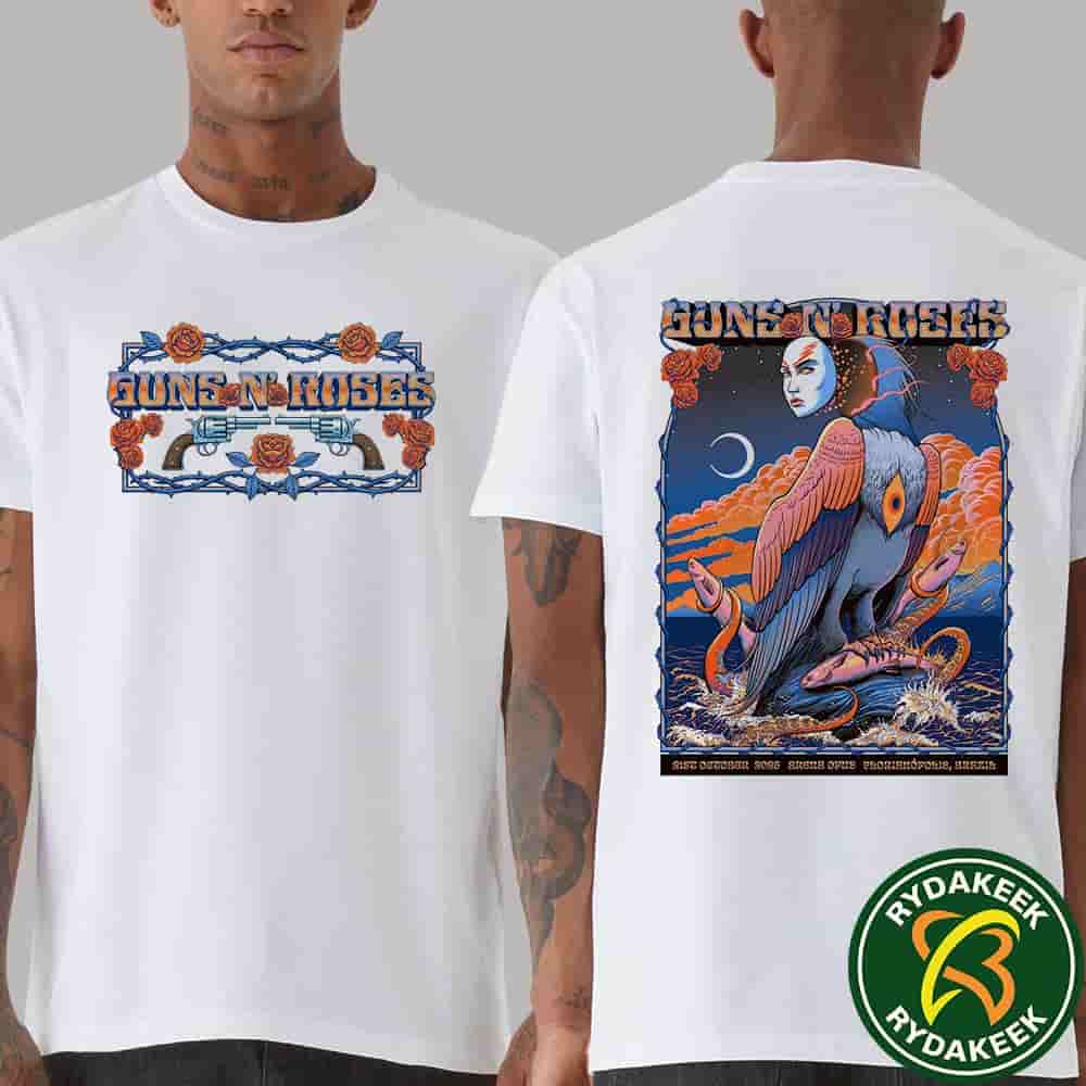 Guns N Roses Florianopolis Brazil 2025 Poster At Arena Opus On October 21 Exclusive T-Shirt Merchandise Guns N Roses Florianopolis Brazil 2025 Poster At Arena Opus On October 21 Exclusive T-Shirt Merchandise