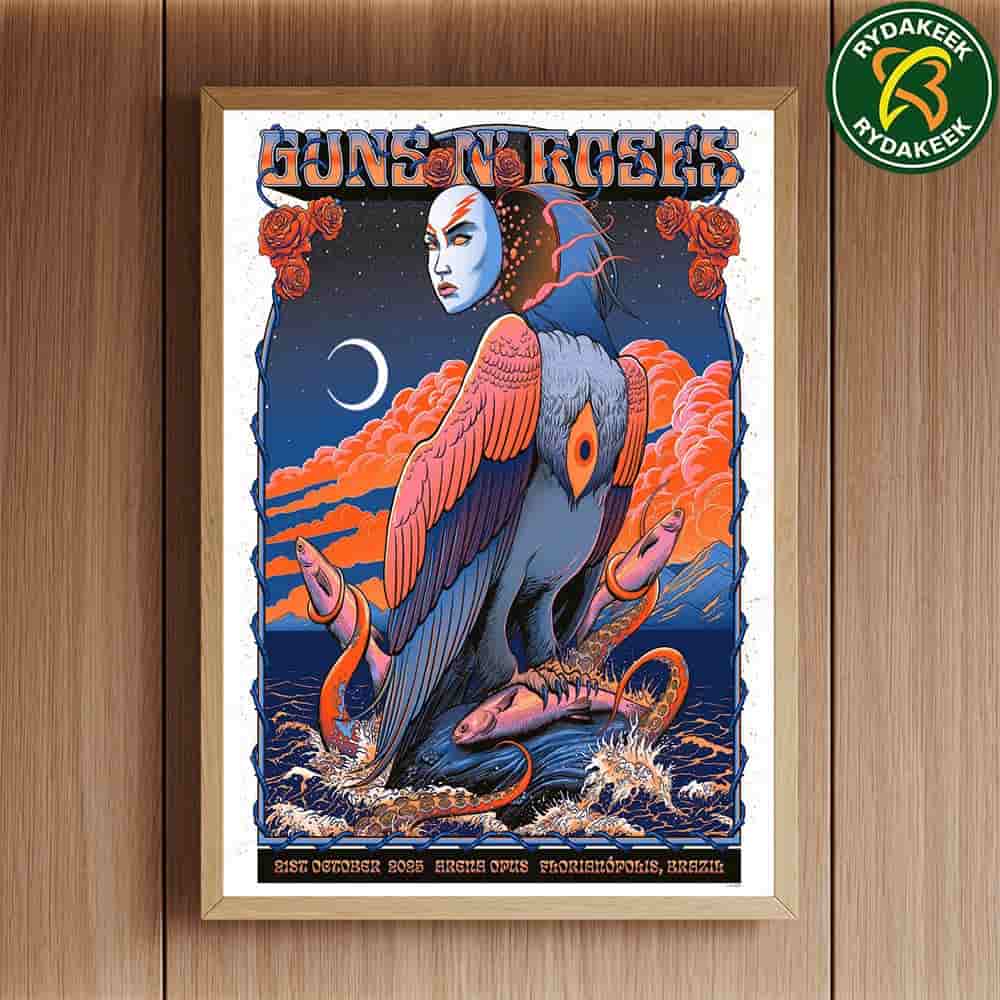 Guns N Roses Florianopolis Brazil 2025 Poster At Arena Opus On October 21 Home Decor Poster Canvas Guns N Roses Florianopolis Brazil 2025 Poster At Arena Opus On October 21 Home Decor Poster Canvas