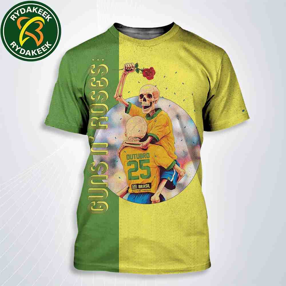 Guns N Roses Sao Paulo Brasil 2025 At Allianz Parque On October 25 Samba Soul to the Bone All Over Print Shirt Guns N Roses Sao Paulo Brasil 2025 At Allianz Parque On October 25 Samba Soul to the Bone All Over Print Shirt