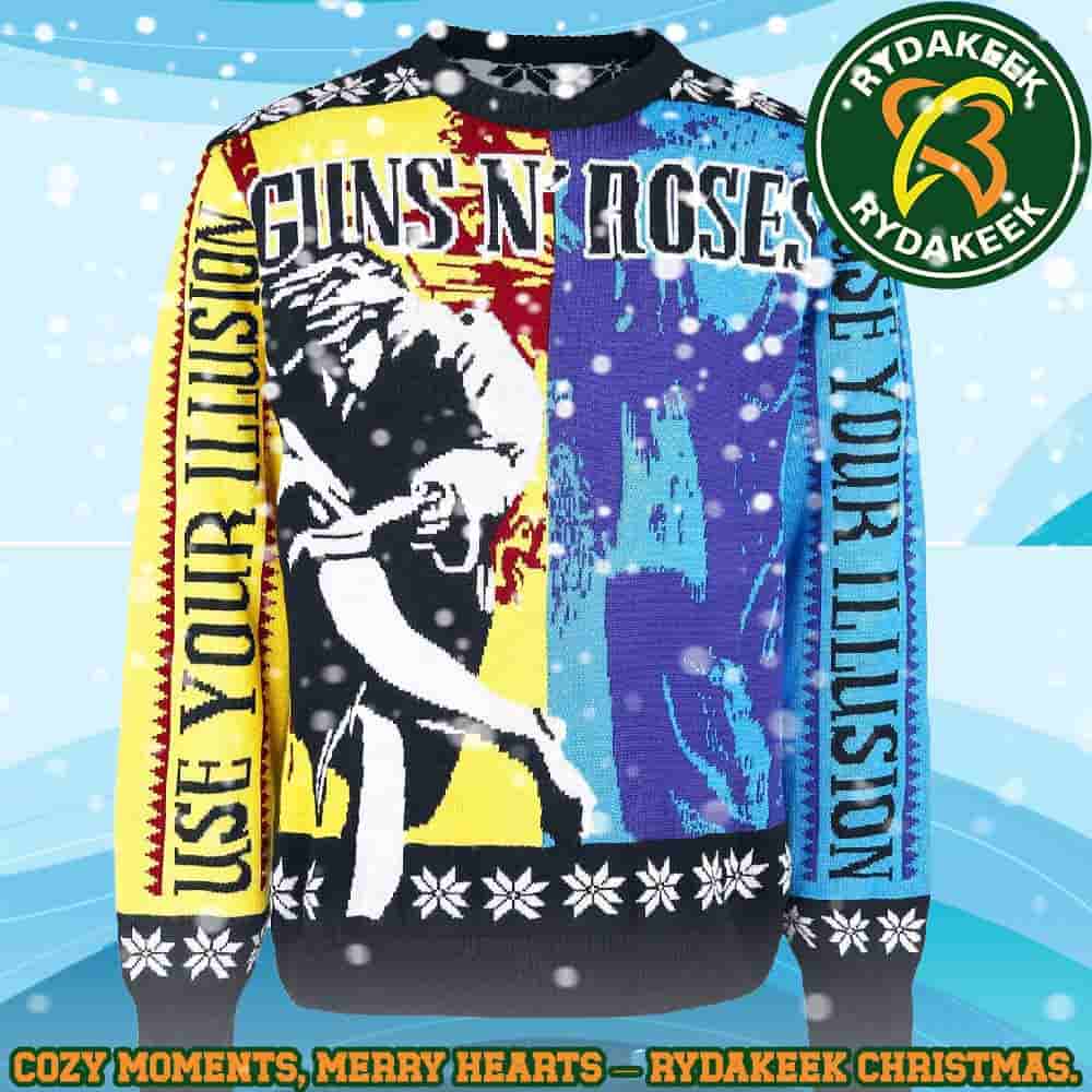 Guns N Roses Use Your Illusion The Perfect Ugly Sweater for Every Music Lover Guns N Roses Use Your Illusion The Perfect Ugly Sweater for Every Music Lover