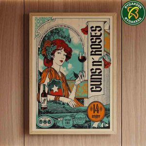 Guns N’ Roses Woman with Grapes & Wine Art Work Santiago Chile 2025 Live At  Estadio Nacional On October 14 Home Decor Poster Canvas Guns N’ Roses Woman with Grapes & Wine Art Work Santiago Chile 2025 Live At  Estadio Nacional On October 14 Home Decor Poster Canvas