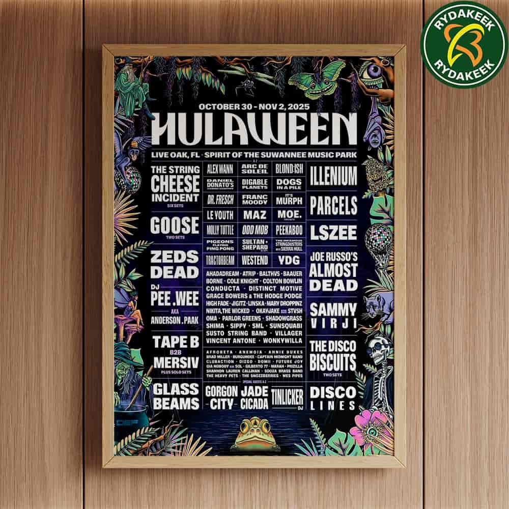 Hulaween Festival 2025 Live Oak Florida Lineup Oct 30 To Nov 2 Home Decor Poster Canvas Hulaween Festival 2025 Live Oak Florida Lineup Oct 30 To Nov 2 Home Decor Poster Canvas