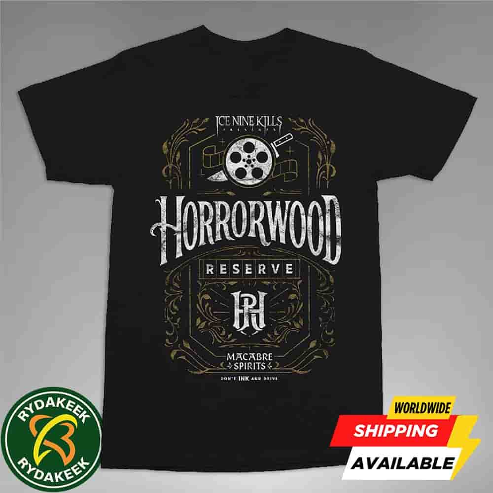 Ice Nine Kills Horrorwood Reserve Merch Black T-Shirt Ice Nine Kills Horrorwood Reserve Merch Black T-Shirt