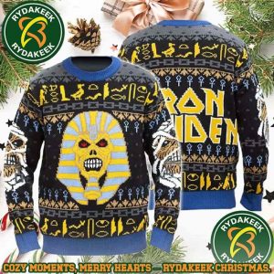 Iron Maiden Powerslave Pharaoh Ugly Sweater Christmas 2025 Gift For Men And Women