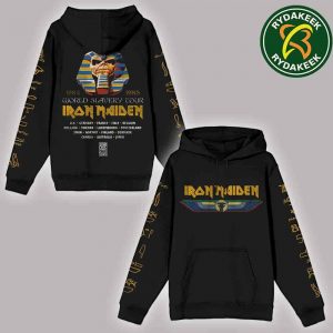 Iron Maiden Powerslave World Tour 1984-85 50th Anniversary Merch 2025 Pull Over Hoodie Shirt Iron Maiden Powerslave World Tour 1984-85 50th Anniversary Merch 2025 Pull Over Hoodie Shirt