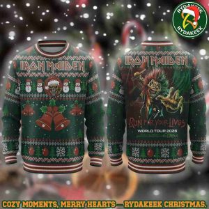 Iron Maiden Run For Your Lives World Tour 2026 Ugly Sweater Family Memories And Christmas Xmas Gift