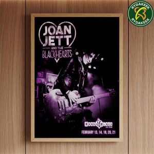 Joan Jett And The Blackhearts Las Vegas 2026 On February 13-14-18-20-21 At House Of Blues Las Vegas Poster Canvas Joan Jett And The Blackhearts Las Vegas 2026 On February 13-14-18-20-21 At House Of Blues Las Vegas Poster Canvas