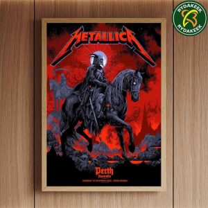Ken Taylors Exclusive Pop Up Shop Poster Artwork Metallica M72 Perth Live At Optus Stadium Burswood WA November 1 2025 Pale Horseman Variant Home Decor Poster Canvas