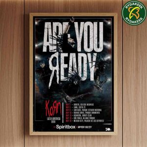 Korn Latin America Tour 2026 With Spiritbox And Seven Hours After Violet Are You Ready Tour Dates Poster Canvas Korn Latin America Tour 2026 With Spiritbox And Seven Hours After Violet Are You Ready Tour Dates Poster Canvas