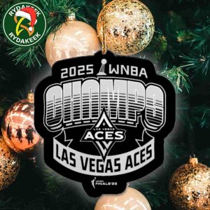 Las Vegas Aces 2025 WNBA Finals Champions Banner Christmas Tree Decorations Ornament
