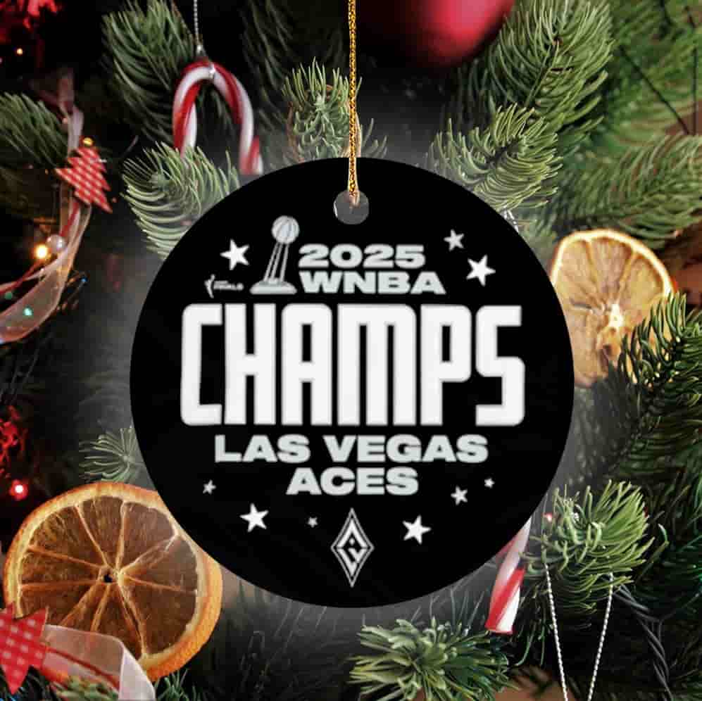 Las Vegas Aces 2025 WNBA Finals Champions Victory shirt Ceramic Circle Ornament Las Vegas Aces 2025 WNBA Finals Champions Victory shirt Ceramic Circle Ornament