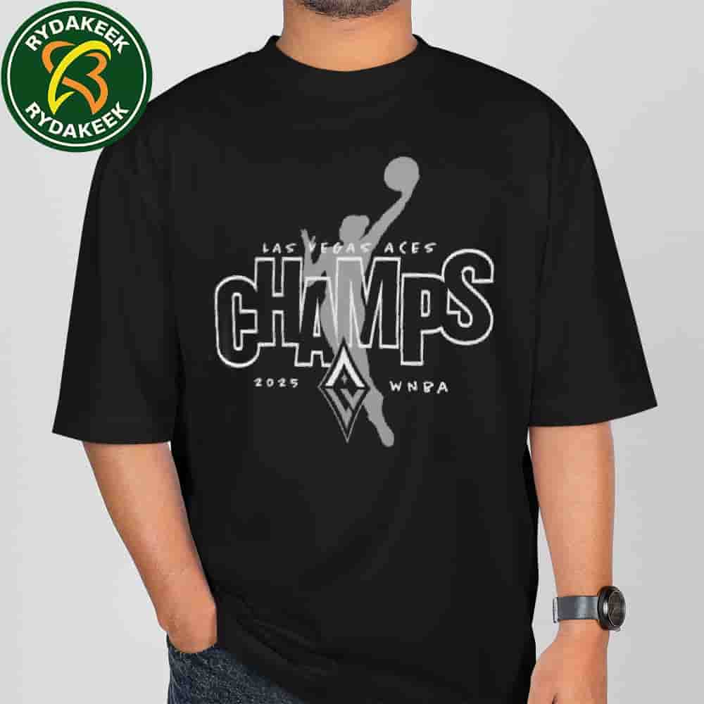 Las Vegas Aces Fanatics Black 2025 WNBA Finals Champions Victory Unisex T-Shirt Las Vegas Aces Fanatics Black 2025 WNBA Finals Champions Victory Unisex T-Shirt