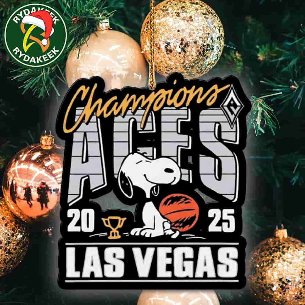 Las Vegas Aces Snoopy 2025 WNBA Finals Champions Christmas Tree Decorations Ornament Las Vegas Aces Snoopy 2025 WNBA Finals Champions Christmas Tree Decorations Ornament