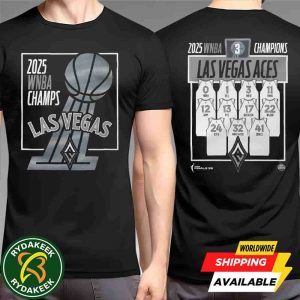Las Vegas Aces Stadium Essentials 2025 WNBA Finals Champions Roster Unisex T-Shirt