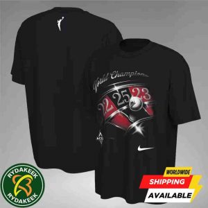 Las Vegas Aces X Nike Logo Black Tee 2025 WNBA Finals Champions Celebration Elevated Premium T-Shirt