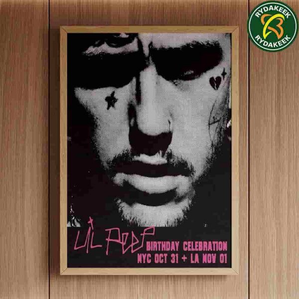 Lil Peep 29th Birthday Show On October 31 And November 1 2025 In Los Angeles home Decor Poster Canvas