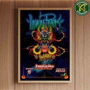 Linkin Park From Zero World Tour 2025 Mexico City Mexico Poster On November 16 Home Decor Poster Canvas