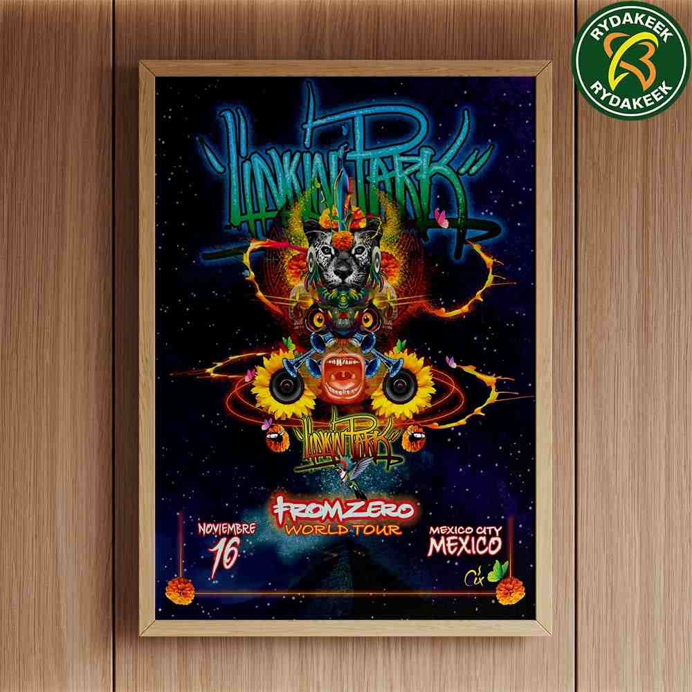 Linkin Park From Zero World Tour 2025 Mexico City Mexico Poster On November 16 Home Decor Poster Canvas Linkin Park From Zero World Tour 2025 Mexico City Mexico Poster On November 16 Home Decor Poster Canvas
