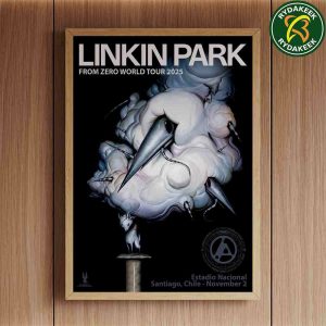 Linkin Park From Zero World Tour 2025 Santiago Chile Poster Live At Estadio National On November 2 Home Decor Poster Canvas
