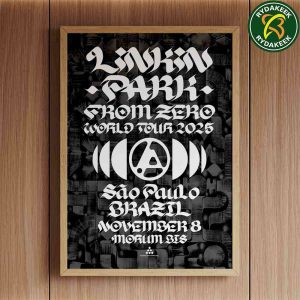 Linkin Park From Zero World Tour 2025 Sao Paulo Brazil Night 1 Poster Live At MorumBis On November 8 Home Decor Poster Canvas
