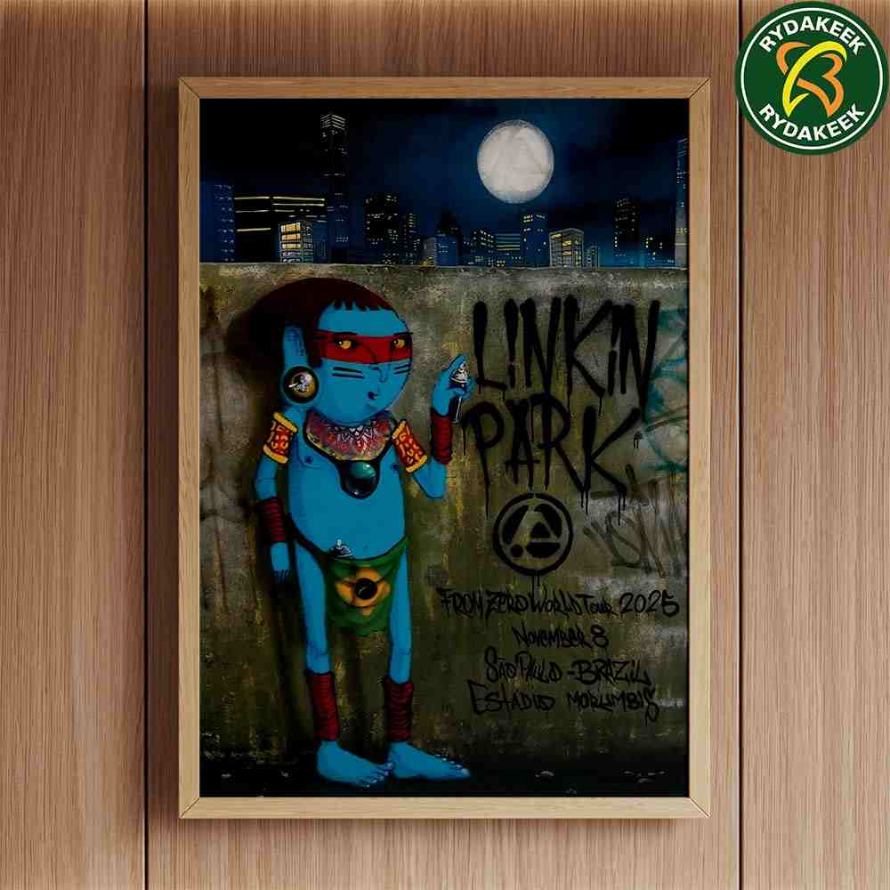Linkin Park From Zero World Tour 2025 Sao Paulo Brazil Night 2 Poster Live At MorumBis On November 9 Home Decor Poster Canvas Linkin Park From Zero World Tour 2025 Sao Paulo Brazil Night 2 Poster Live At MorumBis On November 9 Home Decor Poster Canvas