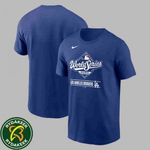 Los Angeles Dodgers X Nike Logo Royal 2025 MLB World Series Icon T-Shirt