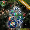 Los Angeles Chargers NFL Custom Grinch Candy Cane Name Ornament 2025 Xmas Tree Gift