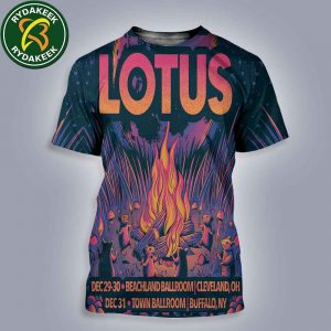 Lotus 2025 New Year’s Eve Concert In Buffalo NY And Cleveland OH December Tour Dates All Over Print Shirt Lotus 2025 New Year’s Eve Concert In Buffalo NY And Cleveland OH December Tour Dates All Over Print Shirt