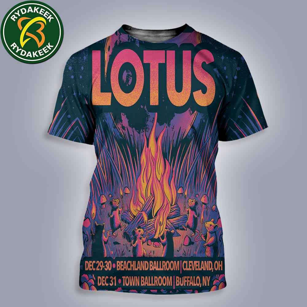 Lotus 2025 New Year’s Eve Concert In Buffalo NY And Cleveland OH December Tour Dates All Over Print Shirt Lotus 2025 New Year’s Eve Concert In Buffalo NY And Cleveland OH December Tour Dates All Over Print Shirt