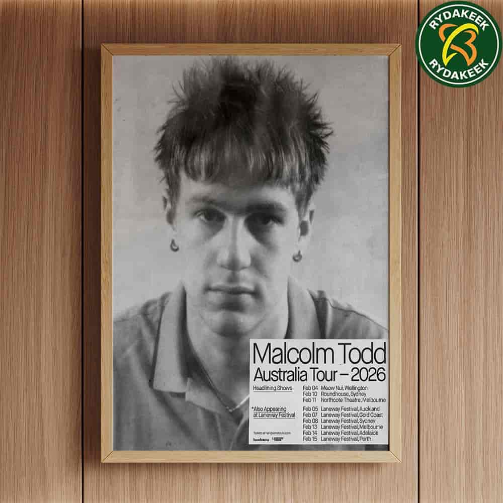 Malcolm Todd Australia Tour 2026 Dates List  Poster Canvas Malcolm Todd Australia Tour 2026 Dates List  Poster Canvas
