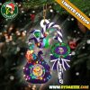 New England Patriots NFL Custom Grinch Candy Cane Name Ornament 2025 Xmas Tree Gift
