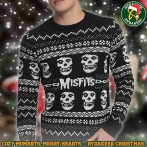 Misfits Classic Skull Pattern Family Memories And Christmas Gift Ugly Sweater Misfits Classic Skull Pattern Family Memories And Christmas Gift Ugly Sweater