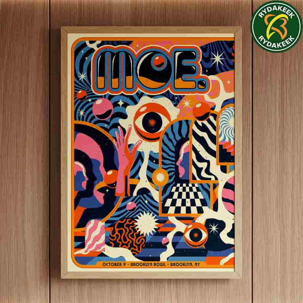 Moe Band Brooklyn NY 2025 Concert Poster For Night 1 Live At Brooklyn Bowl On October 9 Home Decor Poster Canvas Moe Band Brooklyn NY 2025 Concert Poster For Night 1 Live At Brooklyn Bowl On October 9 Home Decor Poster Canvas