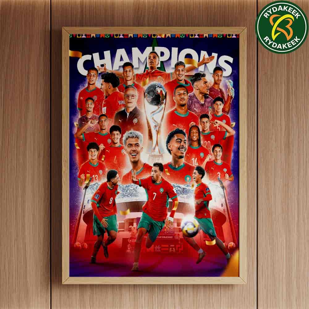 Morocco Champions In Historic Fifa U-20 World Cup 2025 Victory Home Decor Poster Canvas Morocco Champions In Historic Fifa U-20 World Cup 2025 Victory Home Decor Poster Canvas