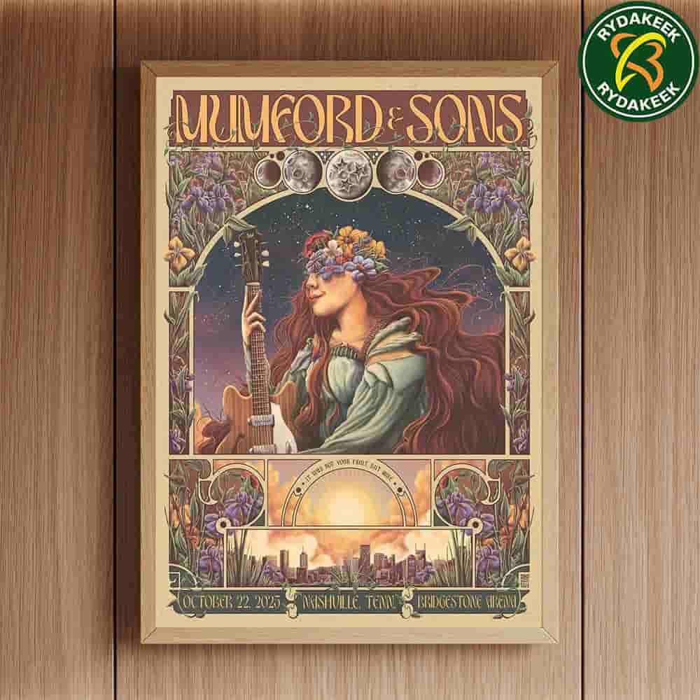 Mumford And Sons 2025 Nashville Live At Bridgestone Arena October 22 Exclusive Concert Poster Canvas Mumford And Sons 2025 Nashville Live At Bridgestone Arena October 22 Exclusive Concert Poster Canvas