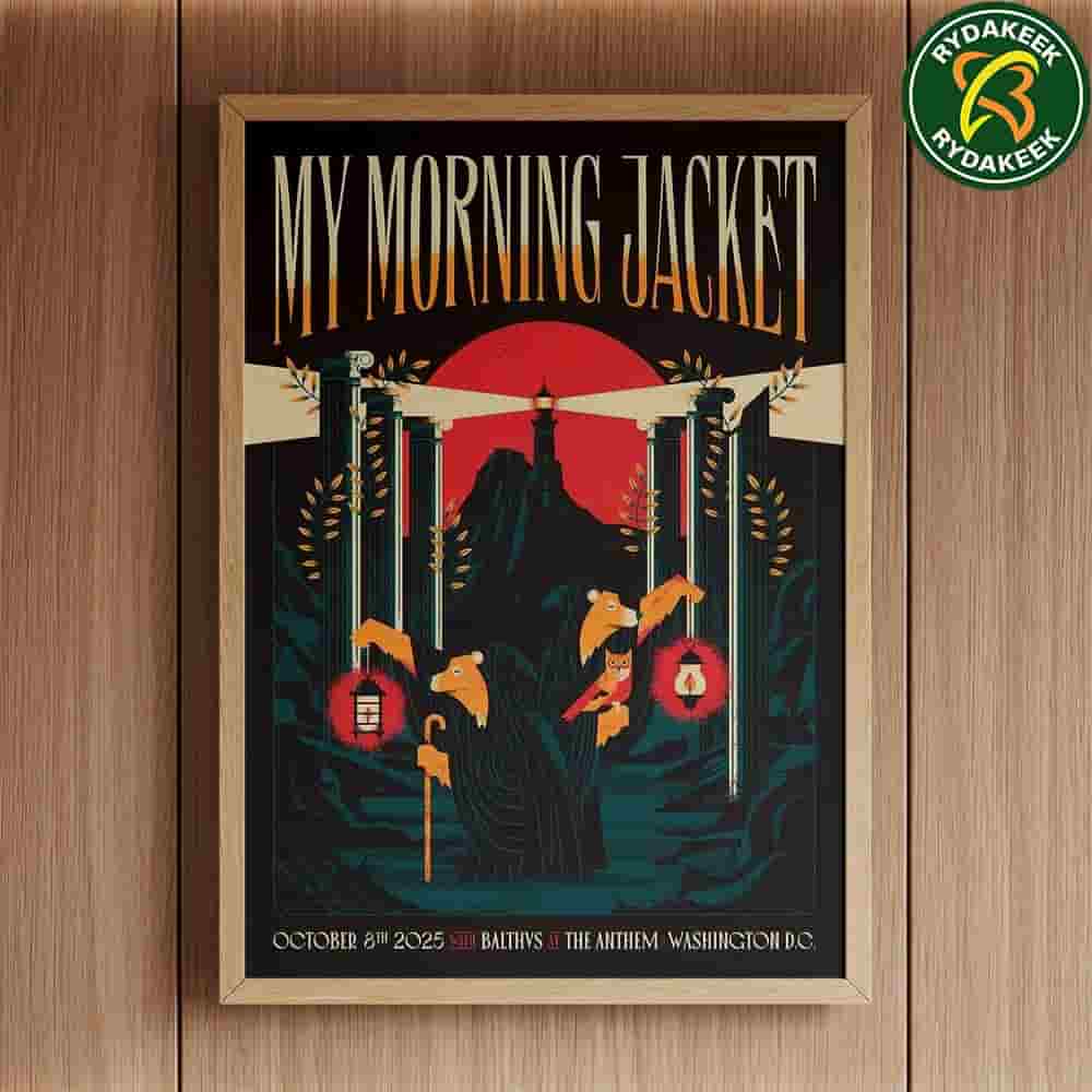 My Morning Jacket Concert Poster For Show In Washington DC At The Anthem On October 8th 2025 Home Decor Poster Canvas My Morning Jacket Concert Poster For Show In Washington DC At The Anthem On October 8th 2025 Home Decor Poster Canvas