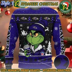 NFL Baltimore Ravens Grinch Stolen Christmas Ugly Sweater For Family Memories And Xmas Gift