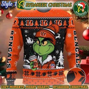NFL Cincinnati Bengals Grinch Stolen Christmas Ugly Sweater For Family Memories And Xmas Gift