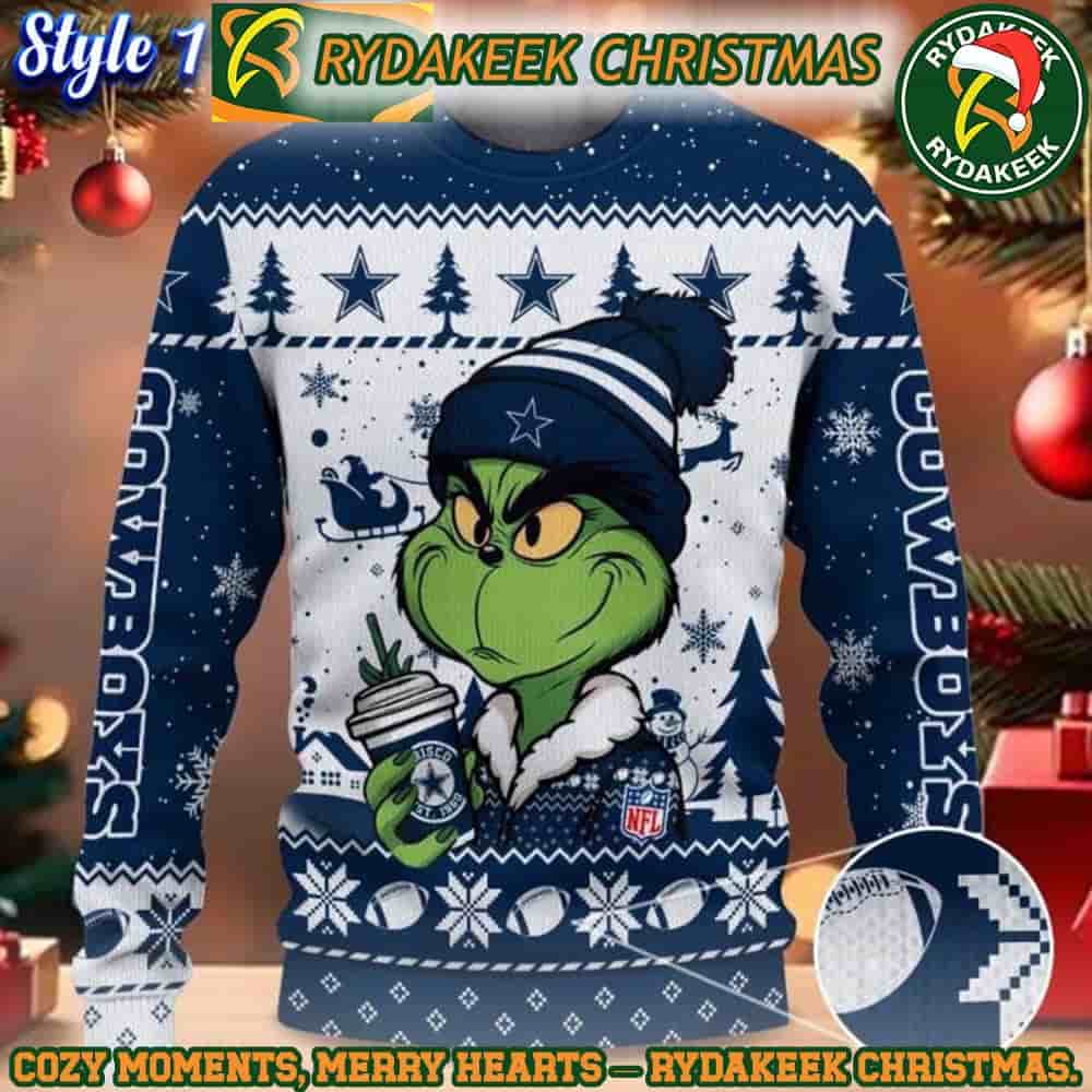NFL Dallas Cowboys Grinch Stolen Christmas Ugly Sweater For Family Memories And Xmas Gift NFL Dallas Cowboys Grinch Stolen Christmas Ugly Sweater For Family Memories And Xmas Gift
